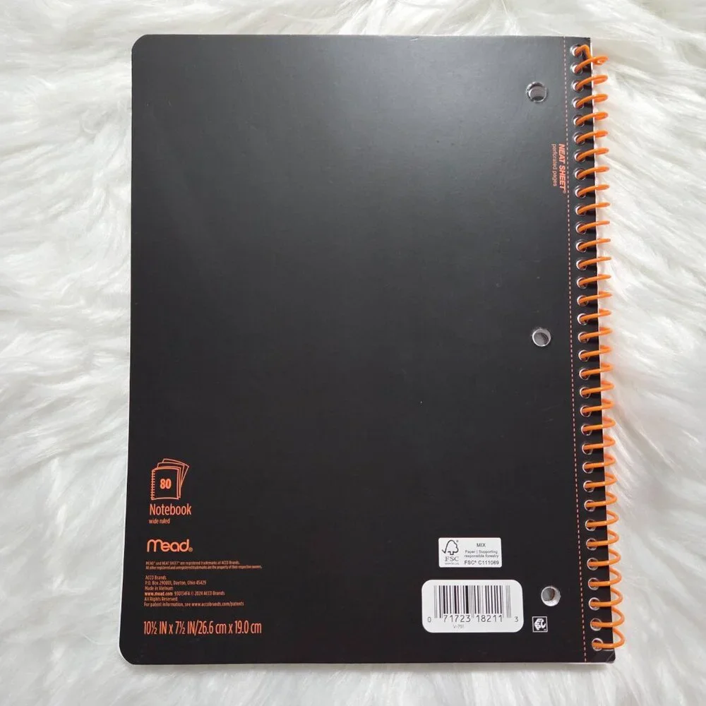 Mead Sketch Tiger Design Spiral Notebook